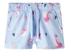 Name It shorts chambray blue with whale print
